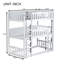 Space-saving Detachable Triple Twin Rubber-wood Bunk Bed-1132140697