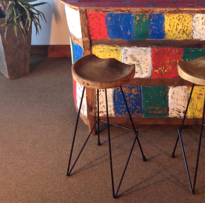 Counter Stool with Metal Frame