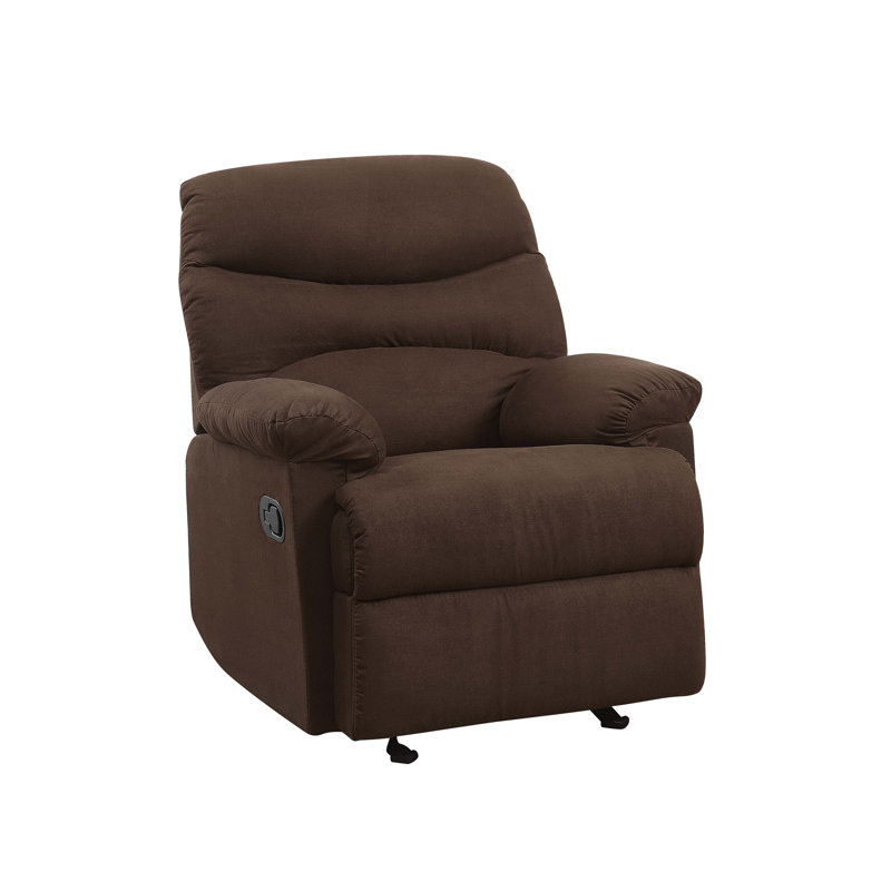Arcadia Chocolate Microfiber Motion Glider Recliner, Chocolate