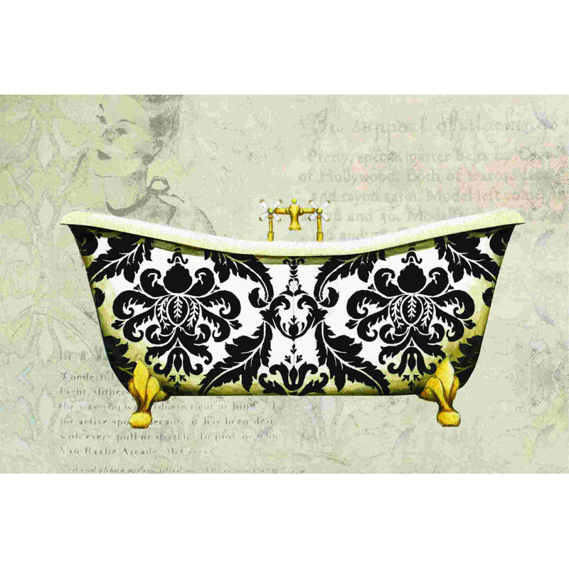 Motif de baignoire 1 - peinture sur toile tendue, H 8 po x l 12 po