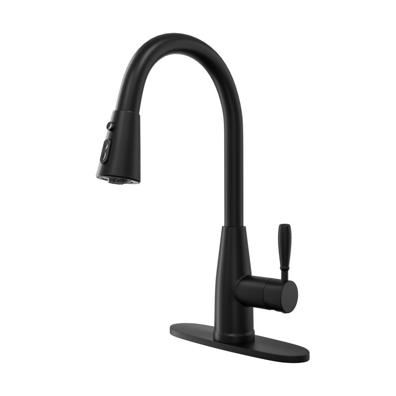 Robinet de cuisine Mondawe, Noir mat