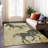 Machine Washable Indoor/Outdoor Cinead ACN1717 Gold Rug-104848066
