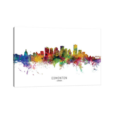 " Edmonton Canada Skyline " by Michael Tompsett Painting Print