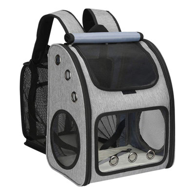 Expandable Pet Carrier Backpack For Cats, Dogs And Small Animals, Portable Pet Travel Carrier, Super Ventilated Design, Airline Approved, Ideal For Tr -  George Oliver, 4BF76543B42243BF93CFC75A4B82317E