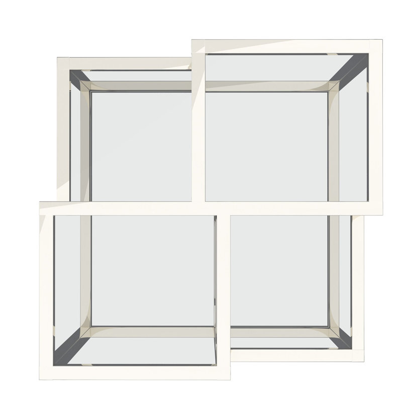 Table d'appoint Ryan en argent, Argent argent