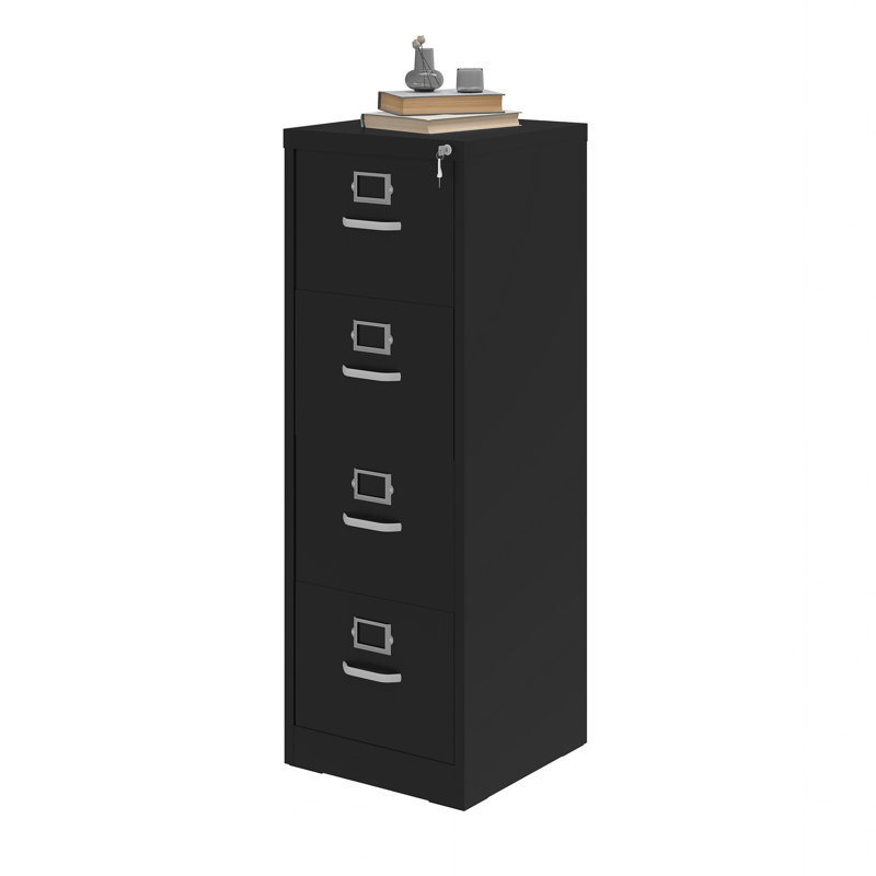 45.8cm Wide 4 -Drawer Steel File Cabinet, Black