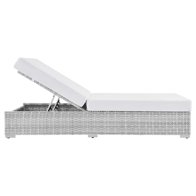 Modway Convene Outdoor Patio Chaise, White