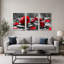 Ensemble de 3 reproductions d'art sur toile tendues sur toile-129394723
