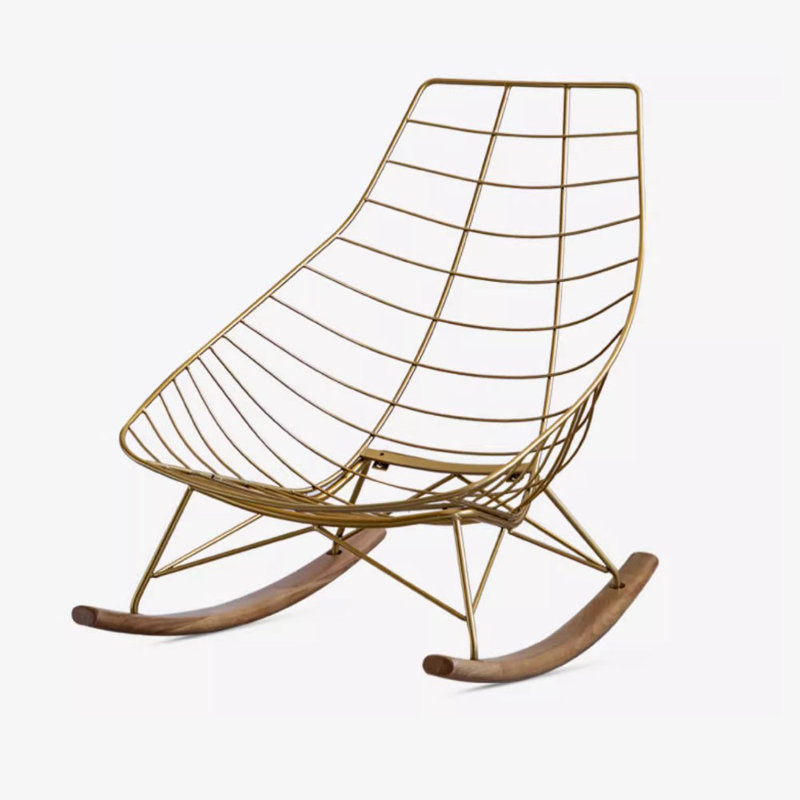 Chaise berçante légère de luxe, Jaune