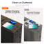 Roller End Table With Storage Charging Station Hidden Usb Ports And Outlet-439976279