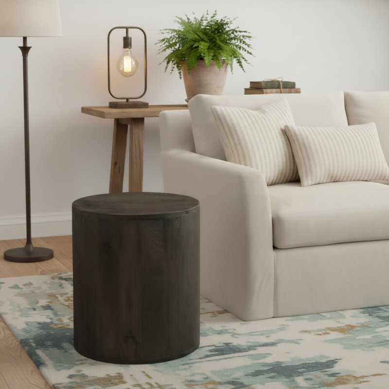 Table tambour Hollingsworth, Gris foncé