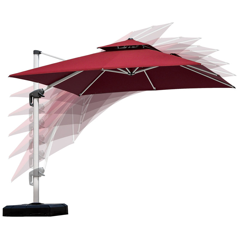 304cm Cantilever Parasol, Dark Red
