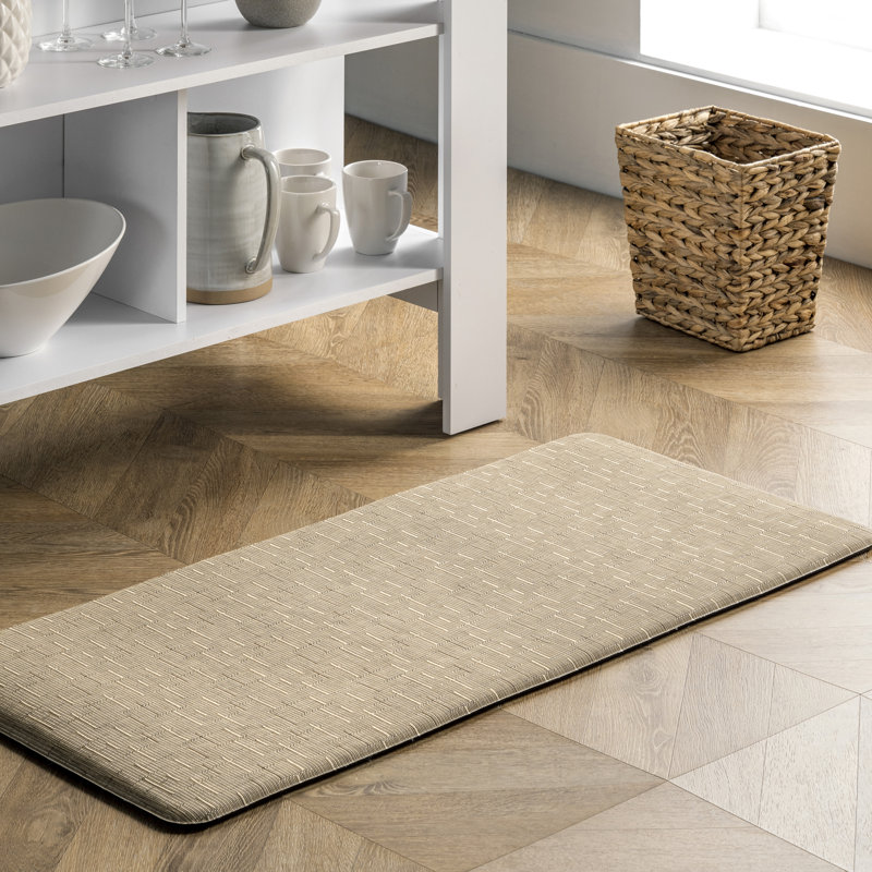 Tapis anti-fatigue Prudenville, Rectangle 1 pi 6 po x 2 pi 6 po, Beige