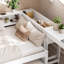 Lit de jour avec couchette, cadre de lit de jour en bois avec tiroirs de rangement, tablettes latérales et bureau-1515138048-1515138049