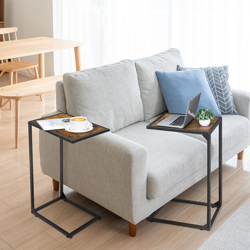 End Table Set, Black, Brown