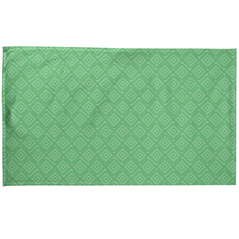 Serviette de thé à labyrinthe carré, Polyester sergé, Menthe