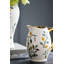 Flower Pitcher - 8" x 5.5" x 8.5" - Green/Gold/White