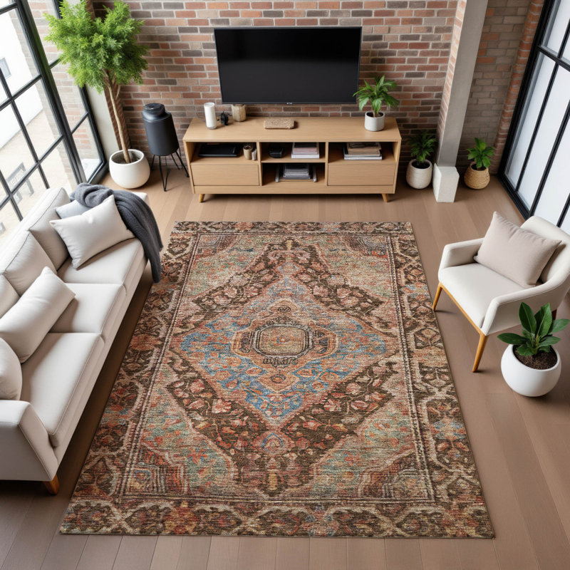 Tapis de qualité supérieure lavable à la machine Lucchesi AMF1761, Rectangle 10 pi x 14 pi