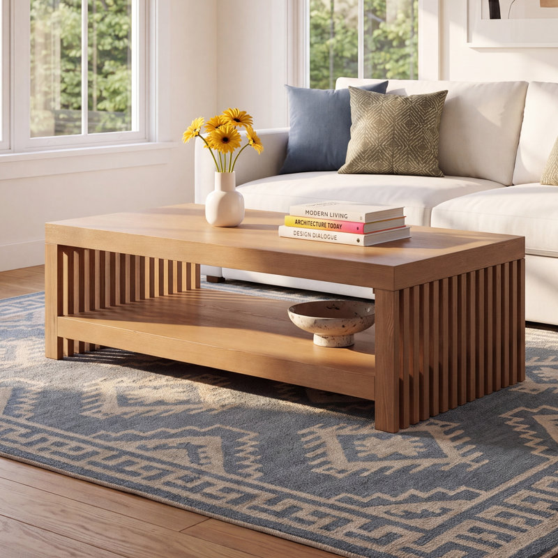 Finnian Coffee Table, Natural Wood