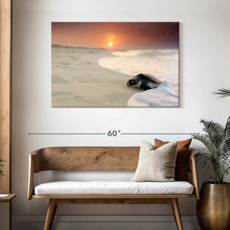 Brampt Turtle On The Shore, 30" H x 45" W