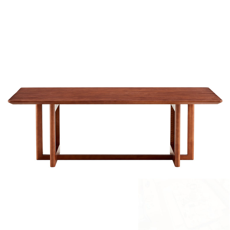 Rectangular Wooden Coffee Table With Sturdy Legs