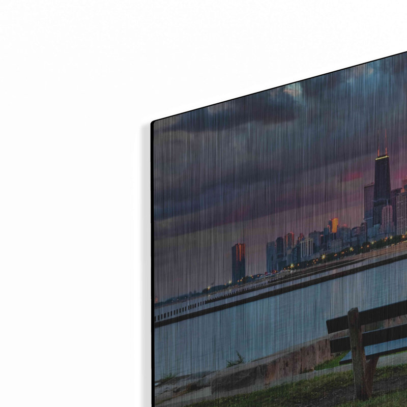 «North Avenue Beach At Sunset» par Larry Malvin, H 12 po x l 24 po