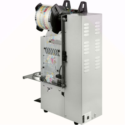 Semi-Automatic Cup Sealing Machine, 300-500 Cup/H Tea Cup Sealer Machine, Silver Boba Cup Sealer Machine, 90/95Mm Cup Diameter Boba Cup Sealing Machine With Control Panel For Bubble Milk Tea