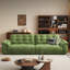 Ensemble de salon en chenille vert 3 pièces