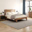 Structure de lit plateforme très grand brun foncé avec rangement sous le lit | Sans bruit | Sommier tapissier non requis | Assemblage facile | Design industriel-1085524700-1084822832