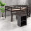 Lit mezzanine simple peu encombrant, rangement moderne en bois massif