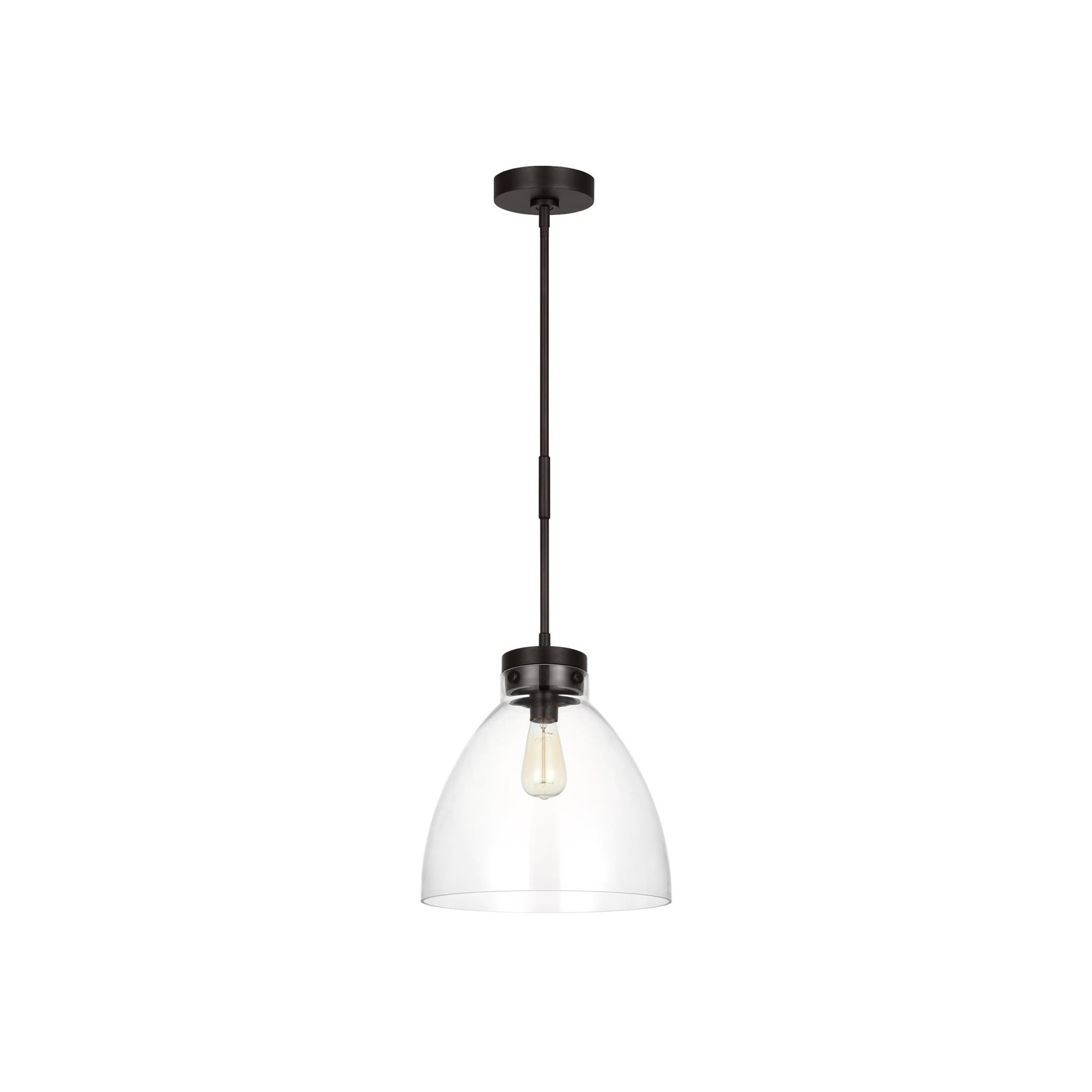 Roksana Single Light Glass Steel Dimmable Pendant