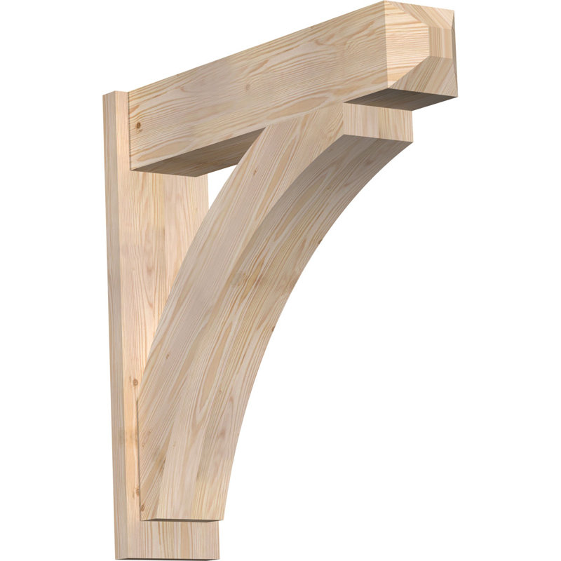 Persienne en bois rustique Thorton Craftsman, Sapin Douglas de 7 1/2 po (lisse),  P 14 po x H 14 po 
