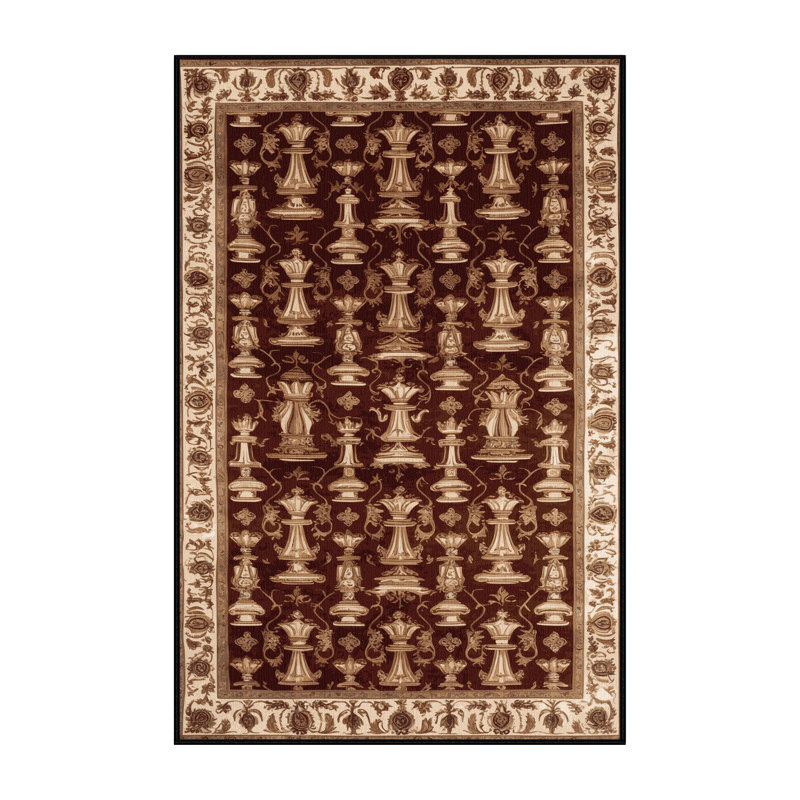 Tapis brun français lavable à la machine, Tapis de couloir 2 pi x 4 pi
