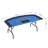 Soozier Poker Table Foldable, 72" Blackjack Table for 7 Players with Chip & Cup Holder, Blue Felt-50558180