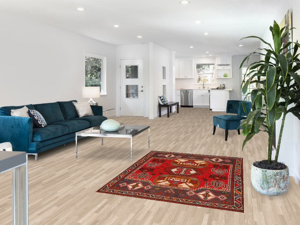 Union Rustic Geometric Wool Traditional Rug 4x5 - Wayfair Canada