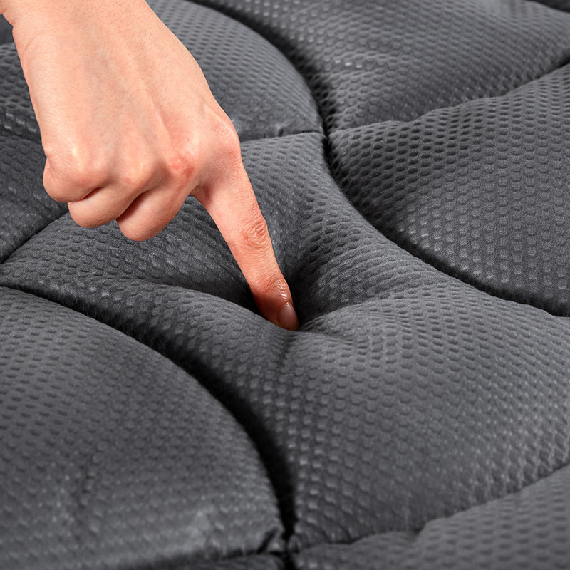 Surmatelas respirant et rafraîchissant, matelassé 3 zones avec poche profonde, Gris, Très grand californien