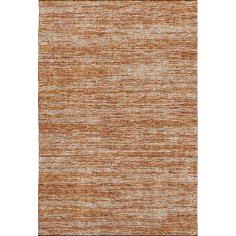 Premium Machine Washable Prisco Copper Rug, Rectangle 3' x 5'