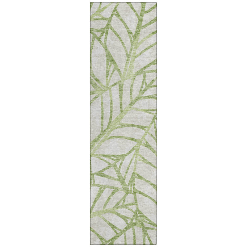 Neysa Washable Floral Indoor / Outdoor Rug, Runner 2'3" x 7'6"