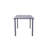Sybil 62" W Rectangular Aluminum Dining Table with Umbrella Hole 