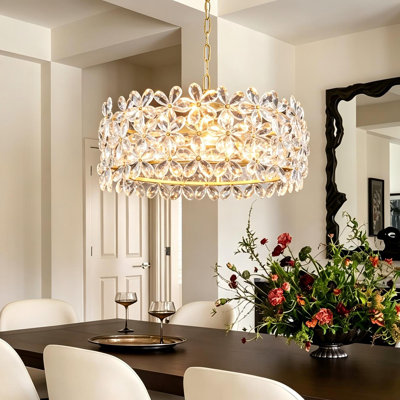 Alissya 3 - Light Crystal Drum Chandeliers