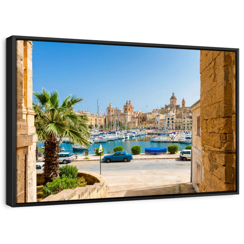 Plage "Street To Senglea Marina Wall Art", H 9 po x l 13 po