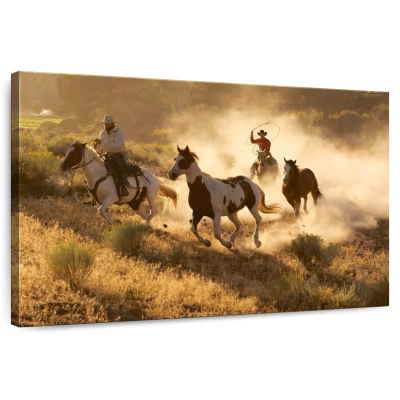 Lelar Western Cowboys, 30" H x 45" W