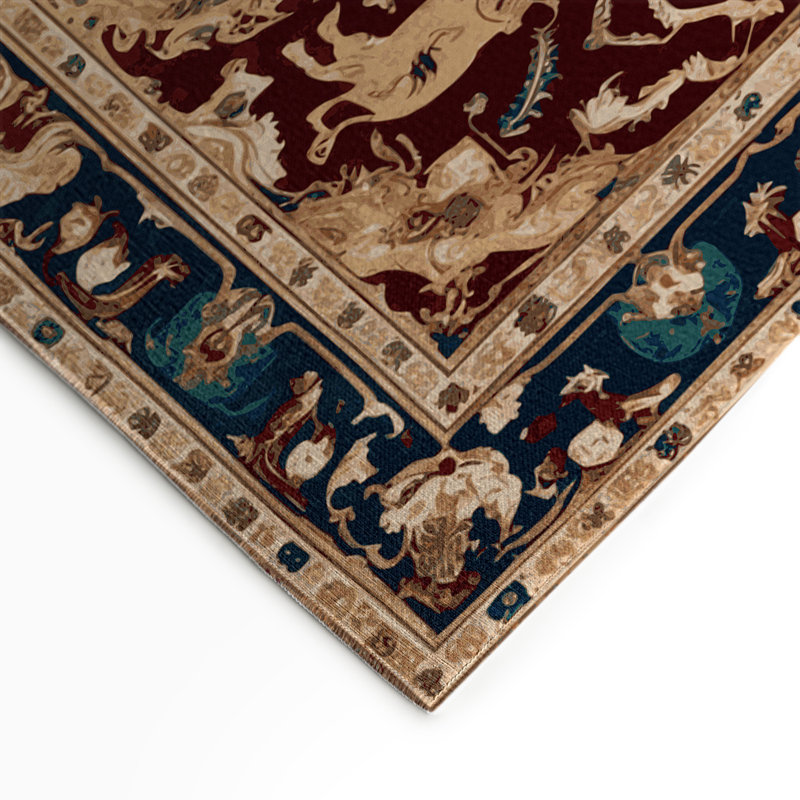 Tapis d'intérieur et d'extérieur brun Persian, Rectangle 9 pi x 12 pi