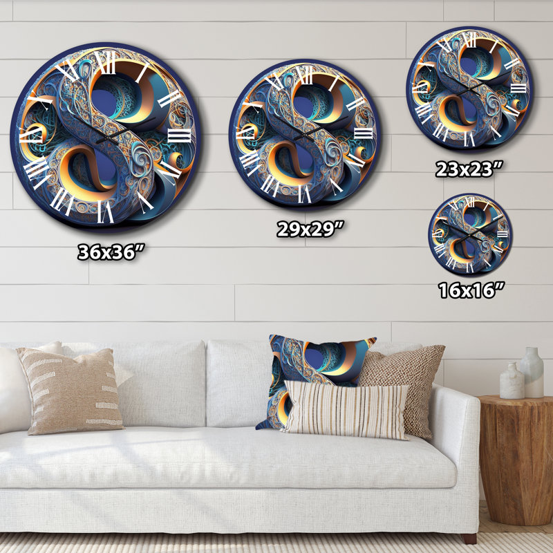 Horloge murale moderne circulaire circulaire I Lundiscatein, Très grand