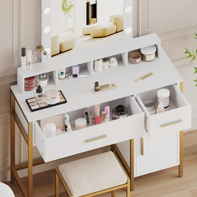 https://assets.wfcdn.com/im/55738474/resize-h755-w755%5Ecompr-r85/2582/258288361/Vanity+Table+Set+with+Storage+Cabinet+and+Drawers%2C+Cushioned+Stool%2C+Adjustable+Brightness.jpg