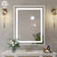 Miroir de salle de bain mural à DEL sans cadre à intensité variable-1087965385