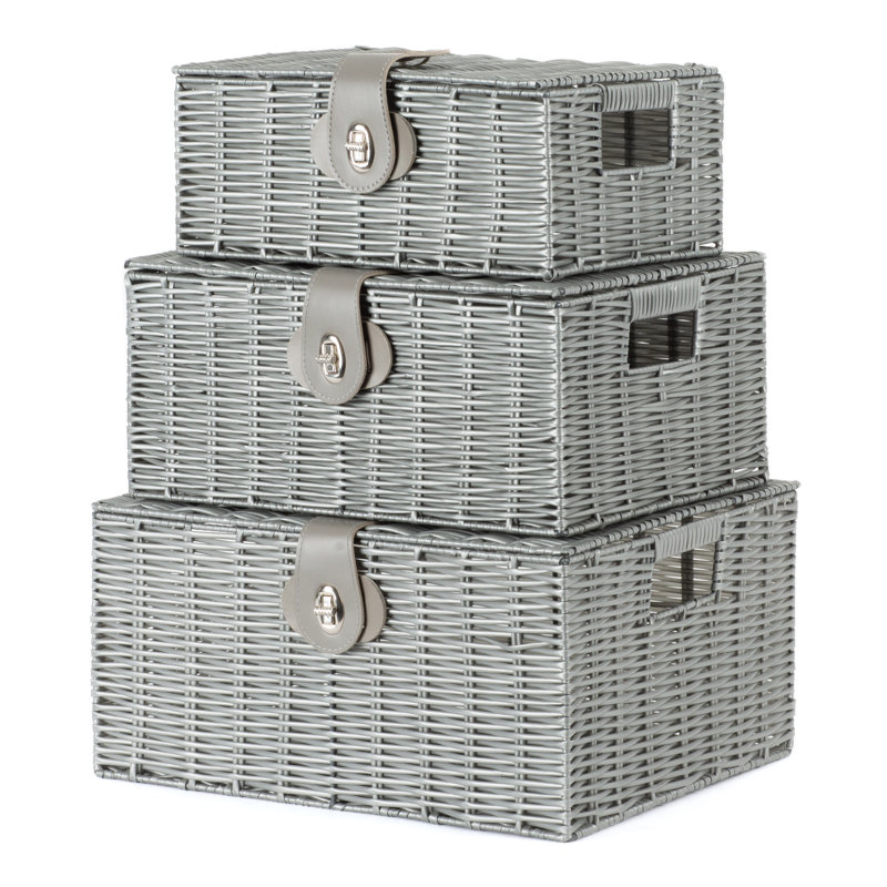 Laundry Set with Handles, Grey