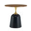 Table basse de 60 cm (23,6 pouces), couleur noyer, piètement en métal, style nordique, idéale pour une chambre ou un coin lecture, parfaite pour savourer un thé.-982960201-982960202