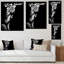 Portrait monochrome d'une femme afro-américaine - Décoration murale sur toile glam-156161118-156161110