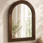 Ensemble de 2 miroirs muraux arqués en bois brun 2 pièces 20 po x 30 po-1875819664
